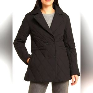 NWT BCBG maxazria quilted water resistant coat womens size medium in black